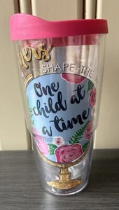 TERVIS Simply Southern Tall 24 oz Tumbler Travel Cup + Lid Teachers Shape World - Picture 1 of 8