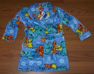 Size 6 Boys Pokemon "Poke Stripe" Robe - Picture 1 of 4