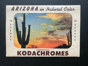 Old Vintage"ARIZONA In Natural Colors" Folder-cards Posted 1950-60s? - Picture 1 of 7