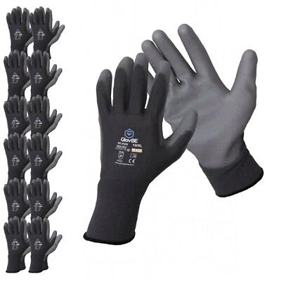 GlovBE 6/12/120 PAIRS Polyester Work/Garden/Mechanic/Construction/Safety Gloves - Image 1 of 4