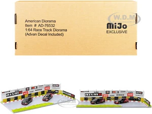 "RACE TRACK ADVAN" DIORAMA W/ DECALS FOR 1/64 MODELS BY AMERICAN DIORAMA 76532 - Picture 1 of 1