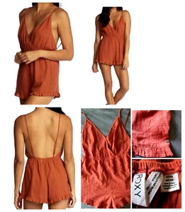 MSRP $46 New S Roxy Honest Love Sleeveless Romper Beach Strappy Short jumpsuit - Picture 1 of 15