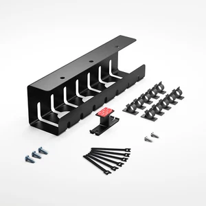 Kabelkanal Schwarz Komplettset, schraubbar Schreibtisch - Kabelmanagement - Bild 1 von 7