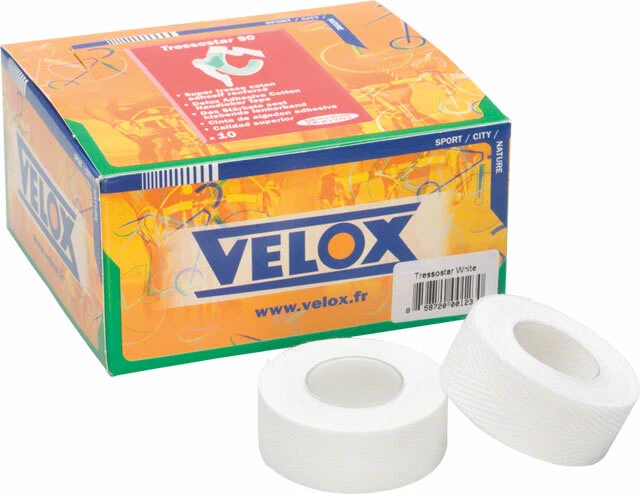 Velox Bicycle Tressostar Cloth Adhesive Handlebar Bar Tape White - Box of 10 - Image 1 of 1