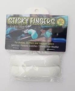 Cubiertas de palanca de freno DEDOS PEGAJOSOS para bicicletas de montaña BMX estilo libre BLANCAS - Imagen 1 de 1