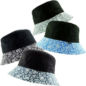 CAPPELLO CAPPELLO PESCATORE SOLE CESPUGLIO TESA PAISLEY REVERSIBILE - Foto 1 di 4