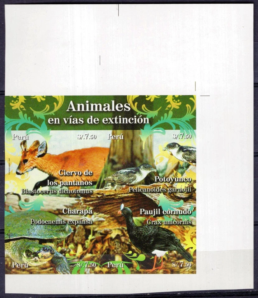 PERÚ - FAUNA, MI # 2385/8, JUEGO COMPLETO, IMPERFORADO, MNH Foto 1 de 1