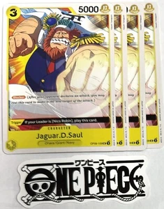 4x One Piece OP09-109 UC Jaguar.D.Saul - Inglés - Juego - TCG - Como nuevo - Imagen 1 de 1