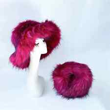Winter New Artificial Large Fur Girl Hat with Fur Handbag