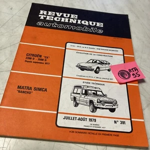 Matra Simca Rancho manuel Revue Technique Automobile RTA - Imagen 1 de 8