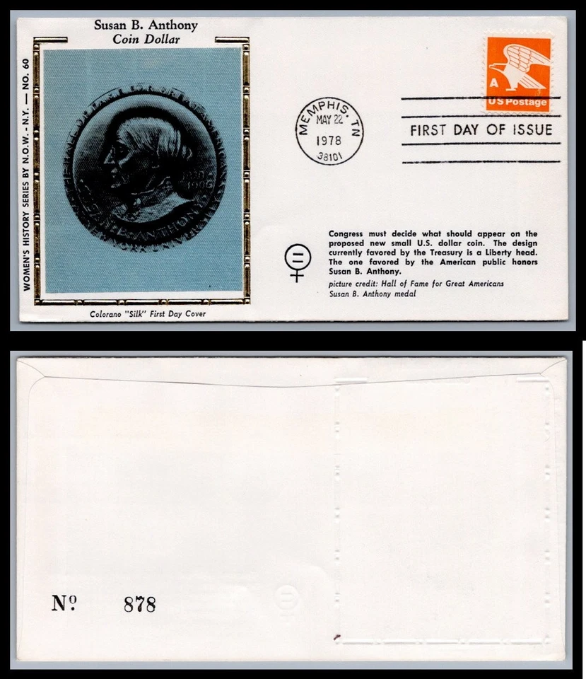 US FDC # 1735 "A" Rate (15c) Eagle  Colorano Susan Anthony S.Cancel 1978, 9Q151 - Image 1 of 1