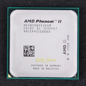AMD Phenom II X2 B59 3.4 GHz HDXB59WFK2DGM CPU Processor 533 MHz Socket AM3 1 MB - Picture 1 of 2