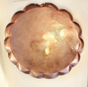 Arts & Crafts XL Copper Charger J&F Poole Hayle 22.5" Cornwall - Picture 1 of 7