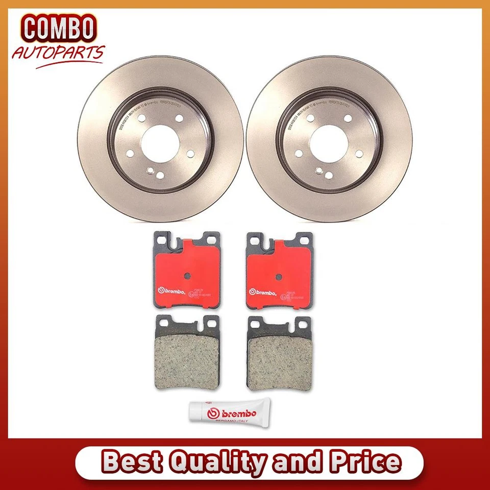 Juego de pastillas de freno de disco trasero rotor de freno de disco para Mercedes-Benz C43 AMG 1999-2000 Foto 1 de 4