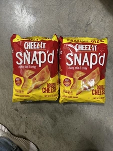 2 Beutel Cheez-It Snap'd Double Cheese Cracker Chips, dünne Chips, 12 oz - Bild 1 von 6