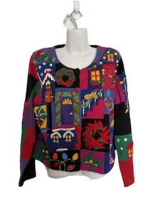 Cárdigan Suéter Michael Simon Raro Mediano Multicolor Para Mujer Grueso Vintage Mezcla - Imagen 1 de 17