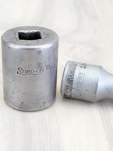 Vintage - Old Snap-On IM300 & SB5 15/16" Impact Socket 1/2" Drive 6pt Extension - Picture 1 of 24