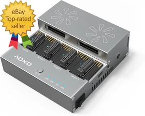 M.2 Nvme SSD Cloner Duplicateur avec Ventilateur de Refroidissement, 4 Baies M.2 Cloner Nvme Boîtier - Photo 1/2