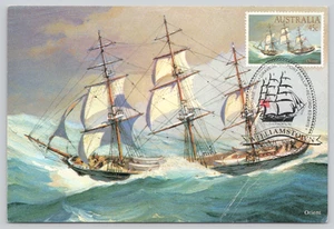 Clipper Schiffe Australien Erstausgabe Orient Postkarte Boote Schiffe 1984 - Bild 1 von 3
