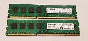 8GB Crucial 2x4GB 2Rx8 PC3-10600 DDR3 – CT51264BA1339.M16FD Desktop-Speicher - Bild 1 von 2