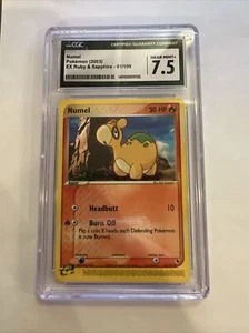 CGC 7.5 Pokémon TCG Numel EX Ruby & Sapphire 61/109 Regular Common (2003) - Picture 1 of 2