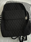 Vera Bradley Quilted Black Microfiber Small Backpack