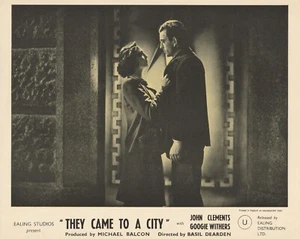 THEY CAME TO A CITY ORIGINALE BRITISH LOBBY CARD F.O.H GOOGIE WITHERS ULTRA RARA - Foto 1 di 1