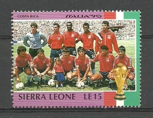 Italy 1990 World Cup Football Soccer Sport Costa Rica Flag Players MNH - Picture 1 of 1