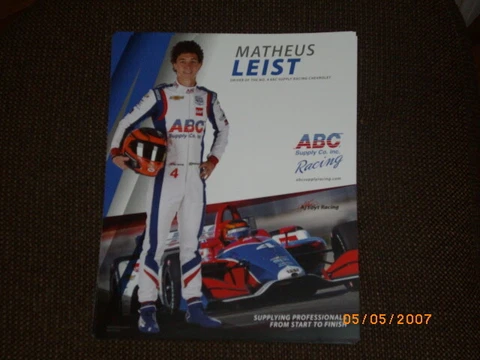2019 MATHEUS LEIST #4 ABC SUPPLY NTT INDY CAR SERIES POSTCARD Cover