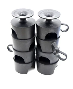 Vintage Corning Glas-Snap Kunststoff Halter Tasse Kunststoff Set 8 Griff Ersatz - Bild 1 von 5