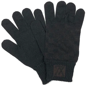 Auth Louis Vuitton Gloves Damier LVlogo Size21 Wool 402330 Made in Italy - Picture 1 of 24