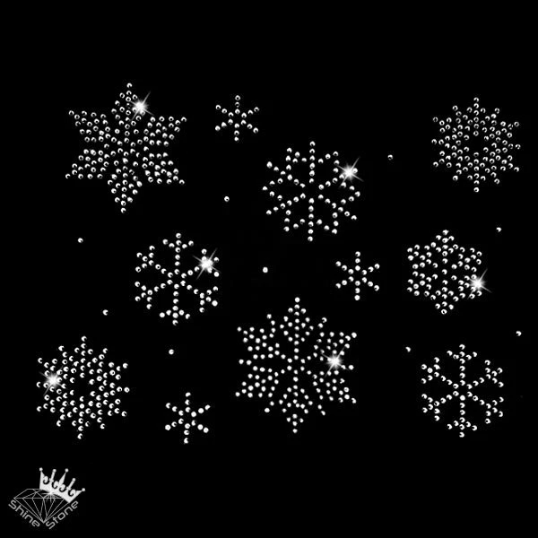 Strass Bügelbild "Schneegestöber" ca. 230 x 180 mm - Bild 1 von 1