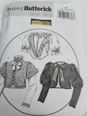Chaquetas Cortas Victorianas Butterick 4952 Manga Variaciones Talla 14 16 18 20 SIN CORTAR Foto 1 de 3