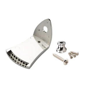 8 String Mandolin Tailpiece w/Belt Buckle & Screws for Mandolin Part Nickel - Picture 1 of 11