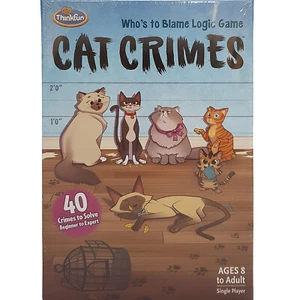 ThinkFun Cat Crimes Who's To Blame Logic Game Challenge Problem Solving STEM 8+ - Picture 1 of 10