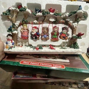 Vintage Trim A Home handbemalt Weihnachtsschaukeln Engel Santa Elfe Schneemann Hirsch - Bild 1 von 3