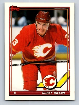 Carey Wilson 1991-92 Topps #85 Calgary Flames - Image 1 of 2