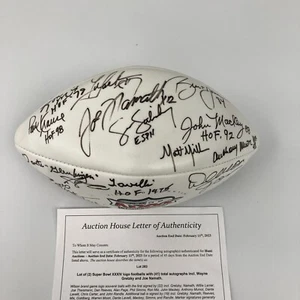 Joe Namath & Wayne Gretzky Super Bowl XXXIV Multi Signed Football JSA COA - Picture 1 of 14