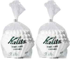 Twin Pack Kalita 22212 Wave Filters, 185, Pack of 200 Total, White (Japan Import - Picture 1 of 12