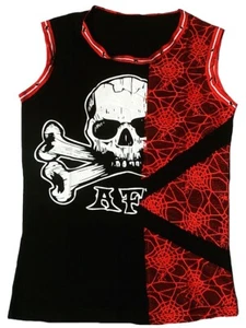 PUNK ROCK A F SKULL T-Shirt XS/S 34 Batcave Rockabilly Emo Ska Gothic Diva - Bild 1 von 1