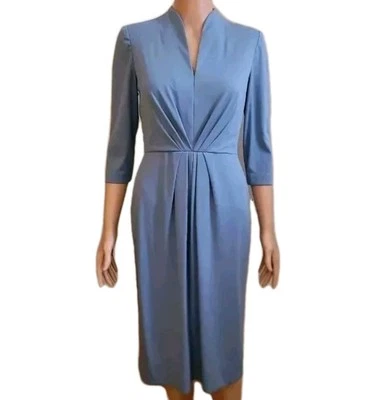 Vestido Vintage Para Mujer S/XS Azul Claro abertura Plisado Pinup Lápiz Funda Años 50 Retro Foto 1 de 4