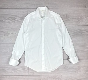 Suitsupply Egyptian Cotton White Slim Cufflinks Dress Shirt Mens Size 39 - Picture 1 of 11