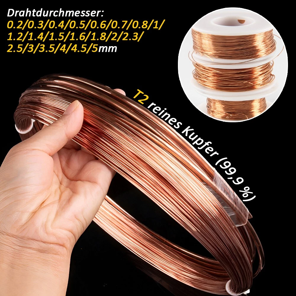 Kupferlackdraht 1,0 Mm – 6 Meter Ring Für Spulen, Elektronik & Reparaturen