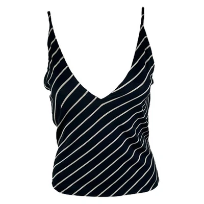 Gucci by Tom Ford Black & White Striped Open Back Cami - Image 1 of 4