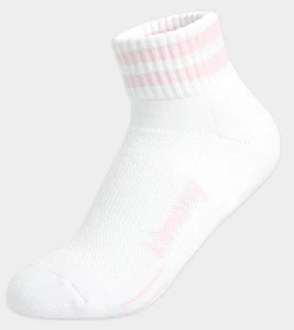 Kimony Women’s Mid Crew Sports Socks 5 Pairs White Pink NWT KSSN501-L3 - Picture 1 of 6