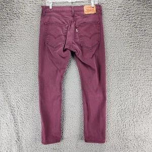 Pantalones de mezclilla Levis para hombre 31x30 512 púrpura elástico tiro medio ajustados cónicos *EXCELENTE ESTADO* - Imagen 1 de 15