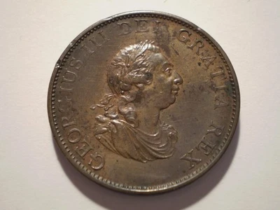 13SAY52 Great Britain George III 1799 half penny - Image 1 of 4