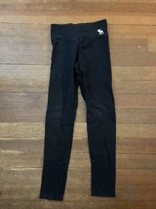Abercrombie Kids AF Moose Logo Black Leggings Girl Sz 11-12 #2 Play - Picture 1 of 1