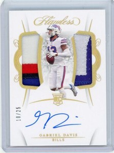 2020 Panini Flawless Football Dual Rookie Patch Auto #RDPA-GD Gabriel Davis /25