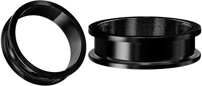 8mm-50mm Black Steel Screw Fit Ear plug Tunnel Stretcher Earring Threaded Gauge - Image 1 of 4